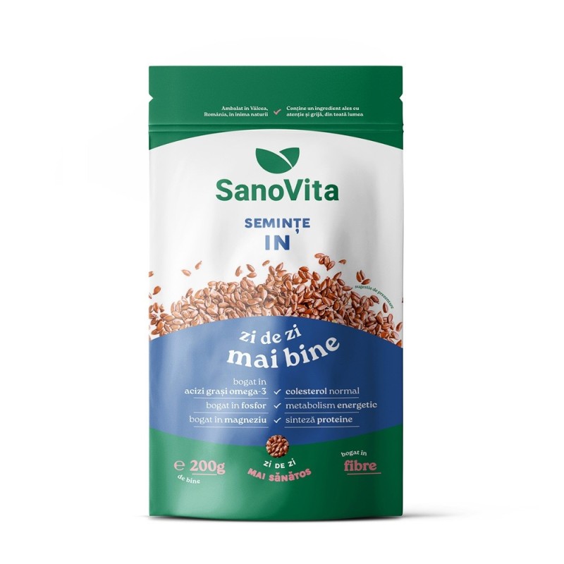 Seminte de In, Sanovita Zipper, 200 g