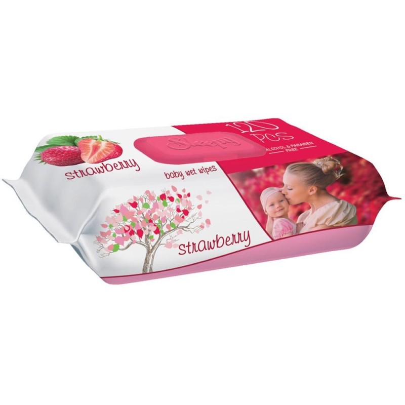 Servetele Umede Sleepy, Capsuni, 120 Bucati