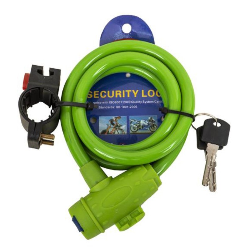 Set 2 x Antifurt pentru Bicicleta, Lungime 1 m, cu Suport, Z-tools