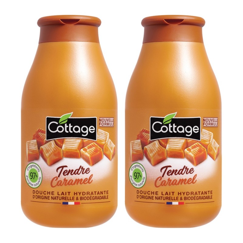 Set 2 x Gel de Dus si Lapte de Baie Cottage cu Caramel, 250 ml