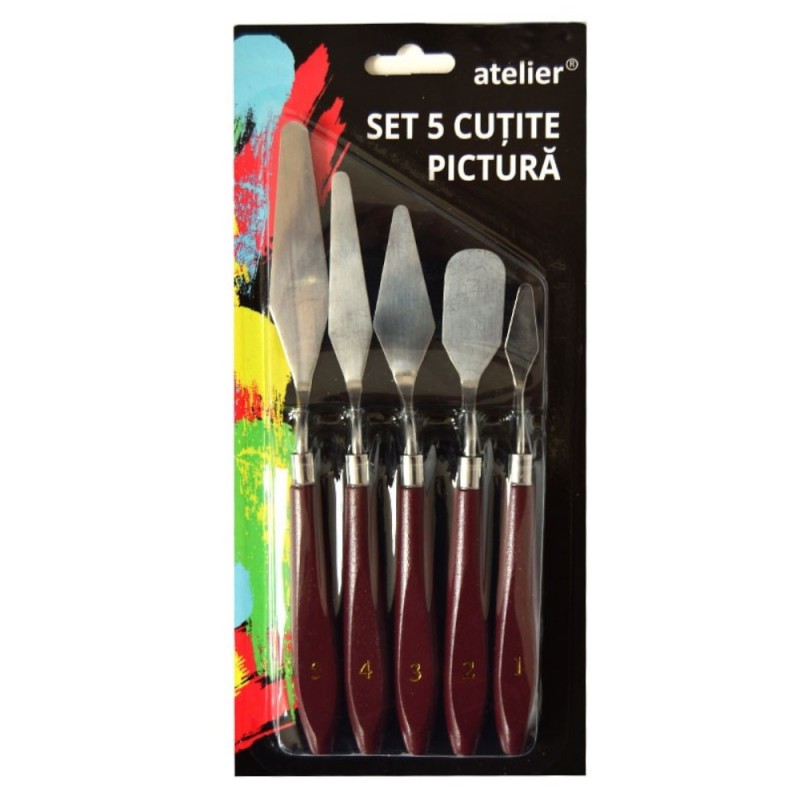 Set 5 Cutite Pictura din Metal, Atelier