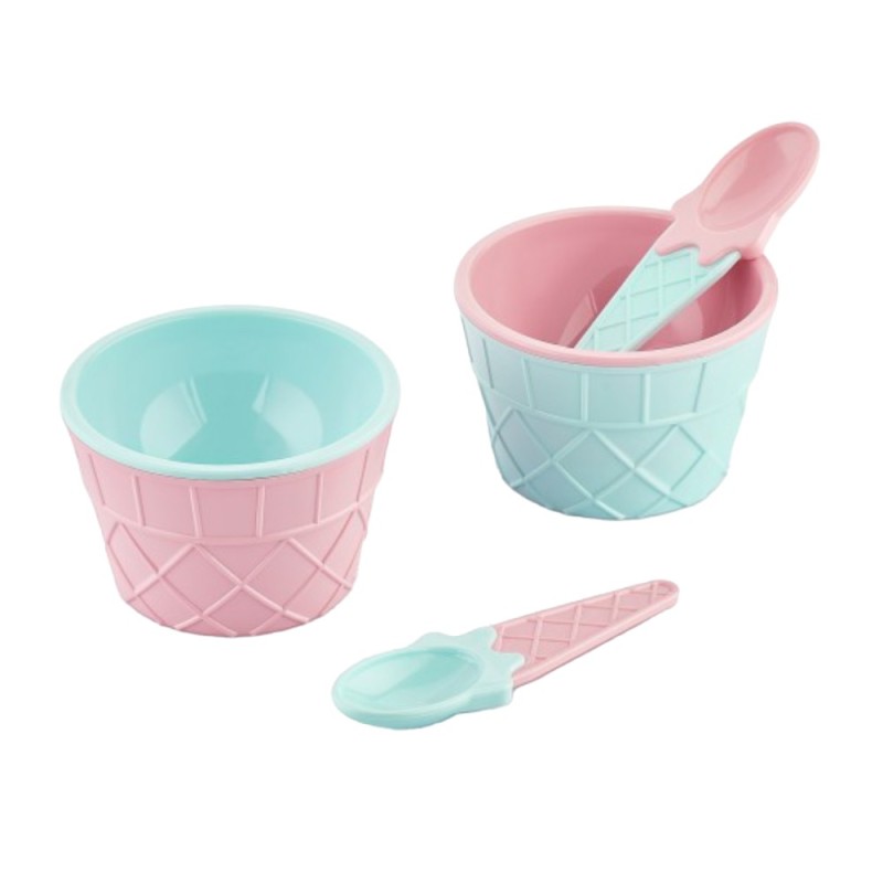 Set pentru Servire Inghetata Qlux, 4 Piese