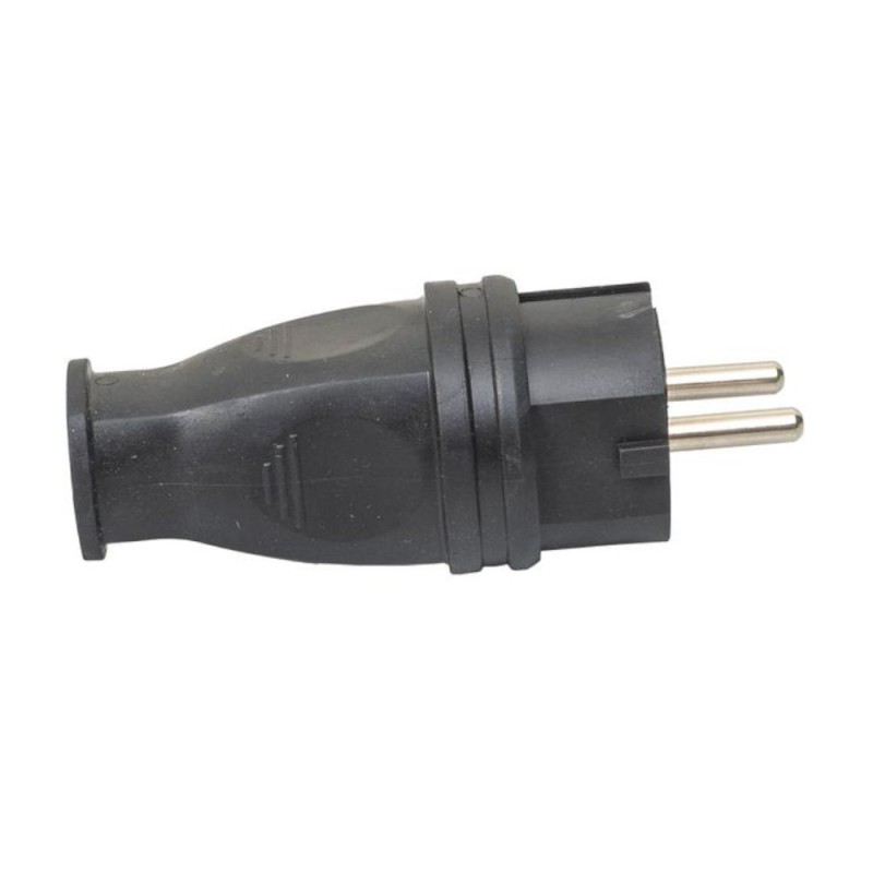 Stecher Cauciucat, Fara Cablu, 16A, IP44, Negru