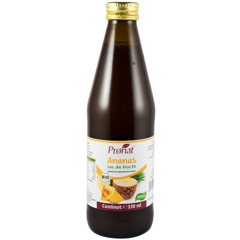 Suc de Ananas 100%, Bio, 330 ml Medicura