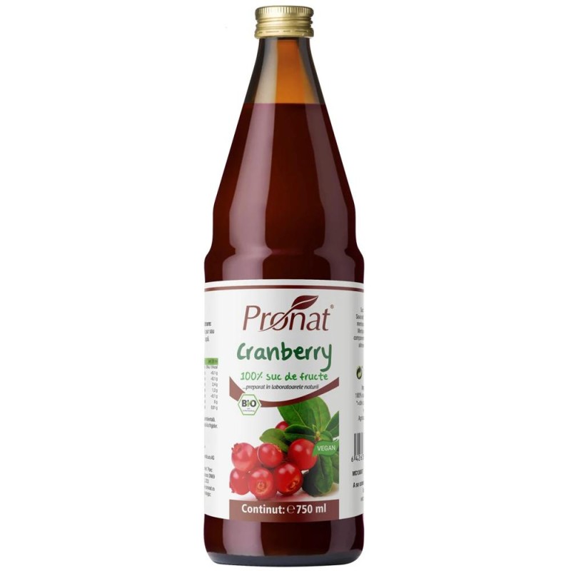Suc Pur de Merisoare, Bio, 750 ml
