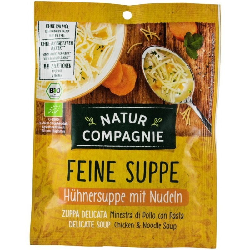 Supa BIO de Pui cu Taitei, 40 g, Natur Compagnie
