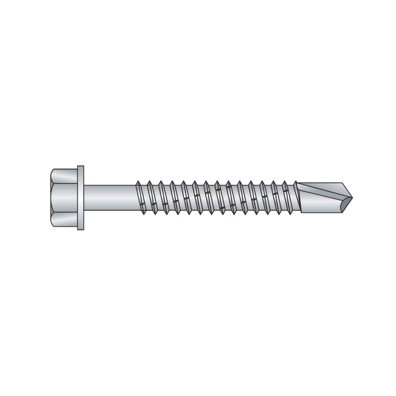 Surub Autoforant Cap Hexagonal Otel Zincat Vopsit-4.2x19