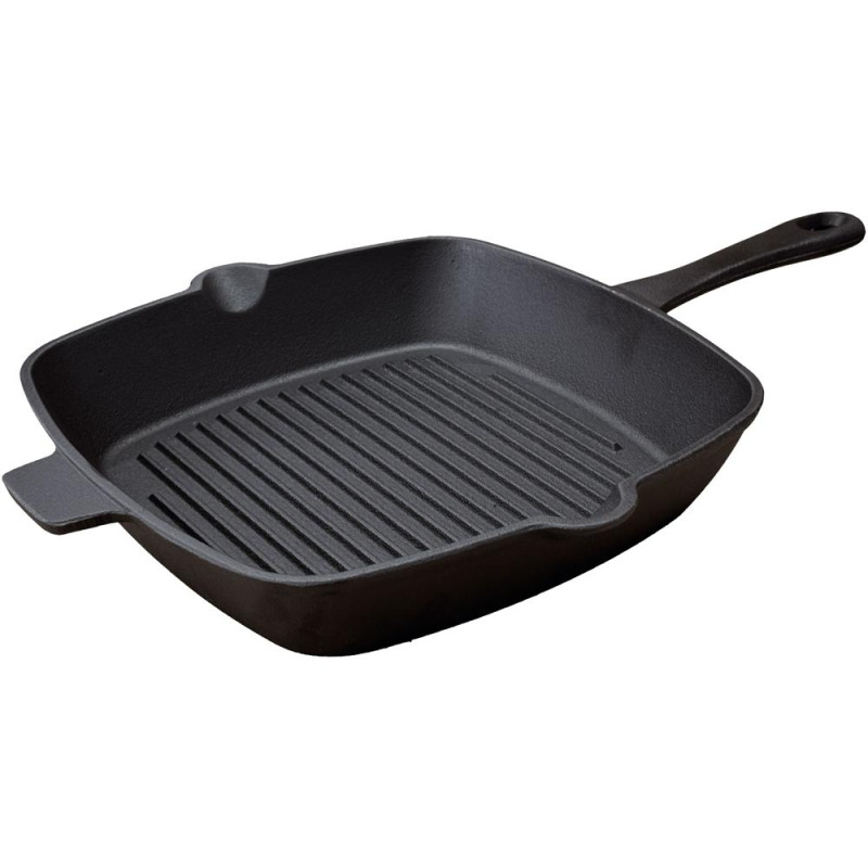 Tigaie Grill, din Fonta, cu Maner, Grunberg, 26 x 26 cm