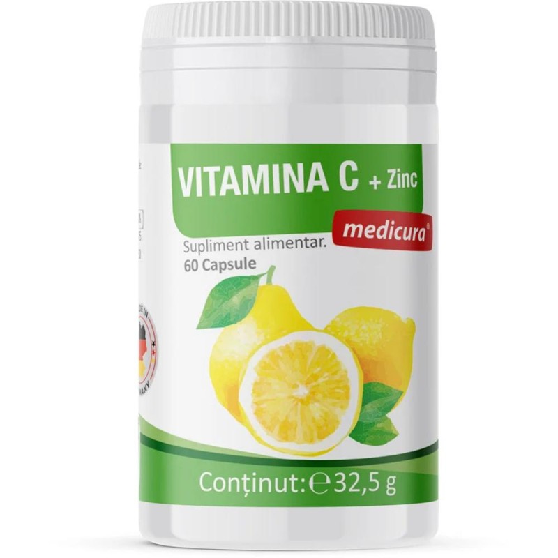 Vitamina C si Zinc, Bio, 60 Capsule, 300 mg